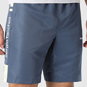 Sergio Tacchini - Short Jogging Agnone 41557 Bleu Ardoise Jaune Clair
