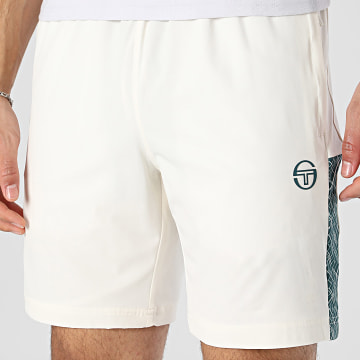 Sergio Tacchini - Short Jogging Mesale 41446 Beige Clair Vert Foncé