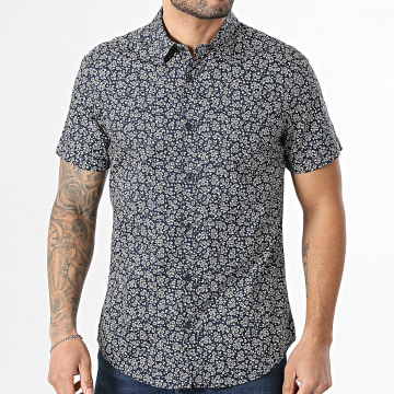 Teddy Smith - Shirt Short Sleeves Cut 2 10718103D Navy Blue Beige