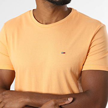 Tommy Jeans - Tee Shirt Slim Jaspe 0363 Orange