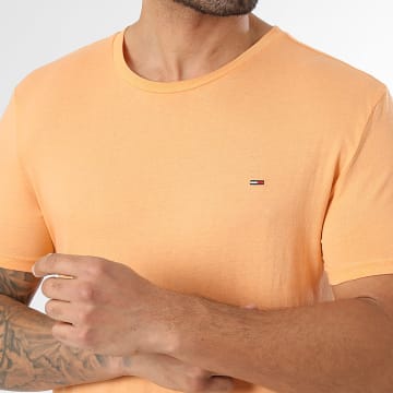 Tommy Jeans - Tee Shirt Slim Jaspe 0363 Orange