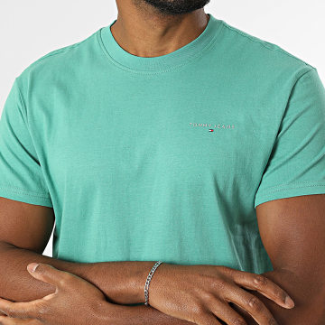 Tommy Jeans - Tee Shirt Slim Linear Chest 1780 Vert