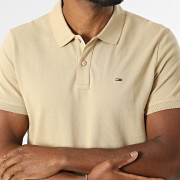 Tommy Jeans - Polo Manches Courtes Slim Placket 0676 Beige