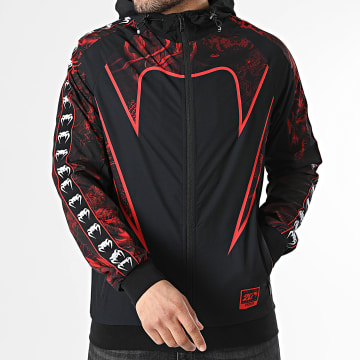 Venum - Chaqueta con capucha y cremallera a rayas 20th Anniversary 06106 Negro Rojo