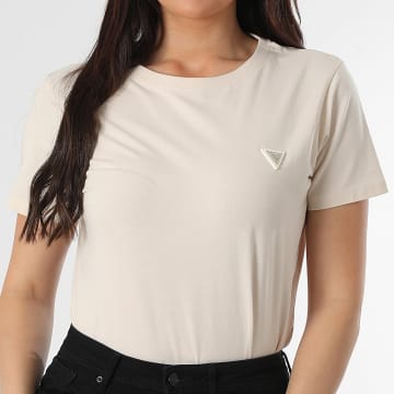 Guess - Tee Shirt Femme V4YI09-J1314 Beige Clair Doré