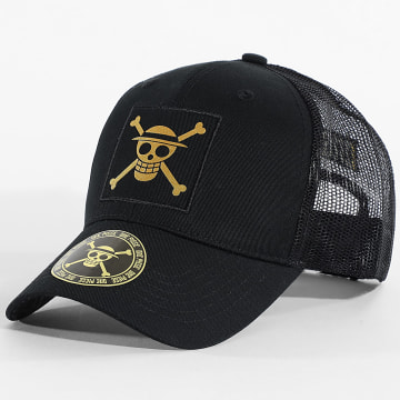 One Piece - Trucker Cap Patch Mugiwara Schwarz Gold