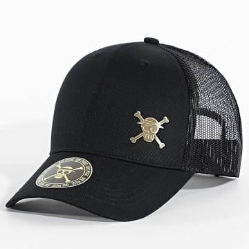 One Piece - Casquette Trucker Mugiwara Noir Doré