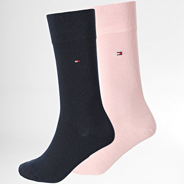 Tommy Hilfiger - Lot De 2 Paires De Chaussettes 1111 Bleu Marine Rose