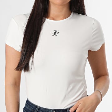 Tommy Hilfiger - Tee Shirt Femme Slim Script 8710 Beige Clair