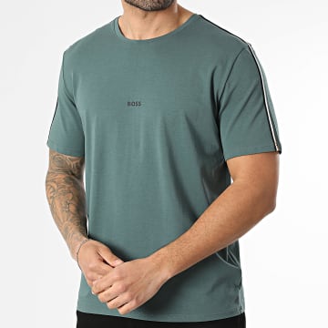BOSS - Camiseta A Bandas Única 50545930 Verde Kaki