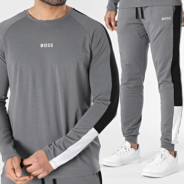 BOSS - Co-ord Set T-Shirt Met Lange Mouwen en Joggingbroek Balance 50554773 Grijs