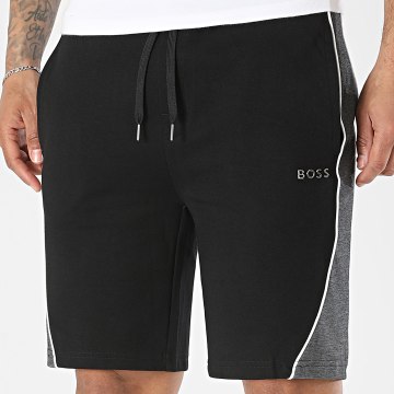 BOSS - Short Jogging Met Strepen 50554801 Zwart Antraciet Gemêleerd