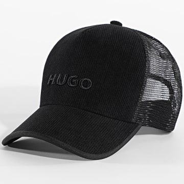 HUGO - Gorra Trucker de Terciopelo Canalé Marsel 50555758 Negro
