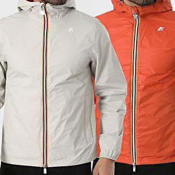 K-Way - Coupe-Vent Réversible Jake Plus 2 Double Beige Orange