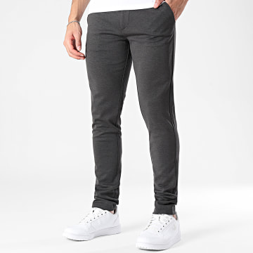 JJ Rebel - Pantalon Habillé Slim Michael Gris Anthracite Chiné
