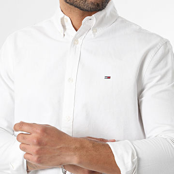 Tommy Jeans - Camicia Manica Lunga Oxford 1298 Bianco