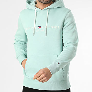 Tommy Hilfiger - Sweat Capuche Tommy Logo 1599 Vert Clair