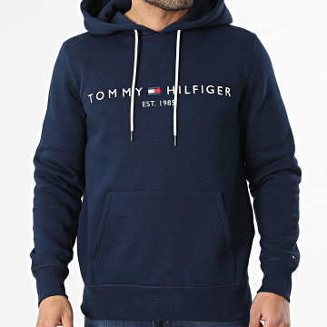 Tommy Hilfiger - Sweat Capuche Tommy Logo 1599 Bleu Marine