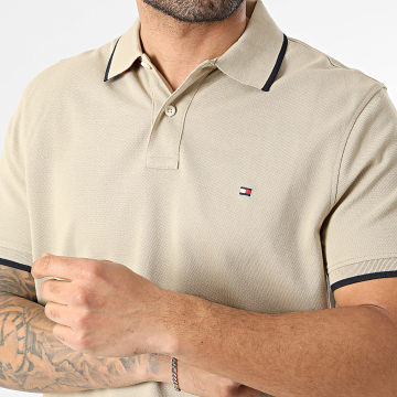 Tommy Hilfiger - Polo Manches Courtes Regular Fit Pique Undercollar 2748 Beige