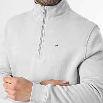 Tommy Jeans - Sweat Col Montant Zippée Regular Fit 0339 Gris Clair