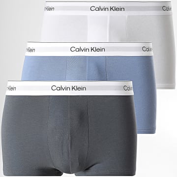 Calvin Klein - Lot De 3 Boxers 4389 Blanc Bleu Gris Anthracite