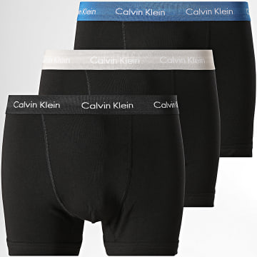 Calvin Klein - Lot De 3 Boxers Trunk U2662G Noir Gris Bleu Roi