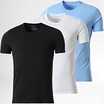 Calvin Klein - Lot De 3 Tee Shirts 4185 Noir Bleu Blanc