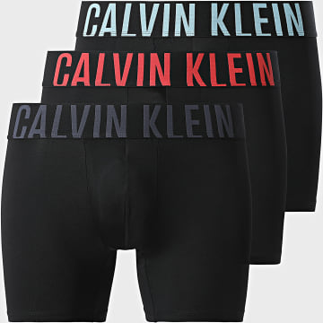 Calvin Klein - Lot De 3 Boxers NB3612A Noir Rouge Bleu Gris