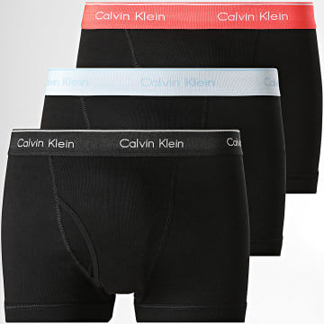 Calvin Klein - Lot De 3 Boxers NB4002A Noir Rouge Bleu Clair