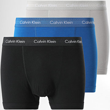 Calvin Klein - Lot De 3 Boxers Trunk U2662G Bleu Roi Beige Noir