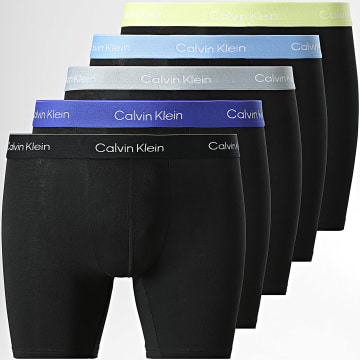 Calvin Klein - Lot De 5 Boxers NB4395 Noir Gris Vert Bleu