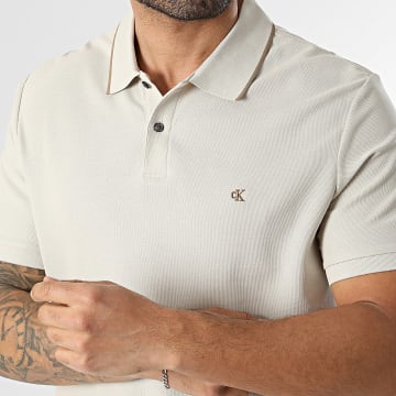 Calvin Klein - Polo Manga Corta Refined Pique Tipped LC239 Beige