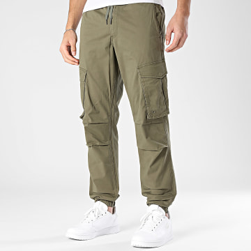 Jack And Jones - Calça Cargo Relaxed Fit Kane Noah Verde Caqui