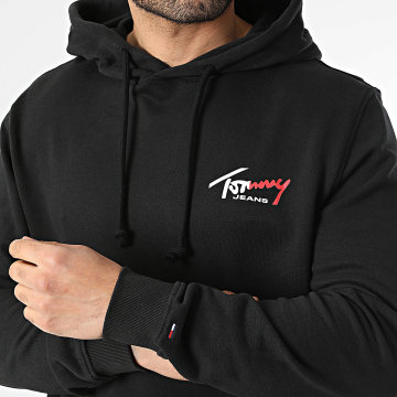 Tommy Jeans - Sweat Capuche Regular Fit Entry Sign 2680 Noir