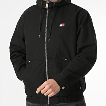 Tommy Jeans - Veste Capuche Zippée Herringbone 2847 Noir