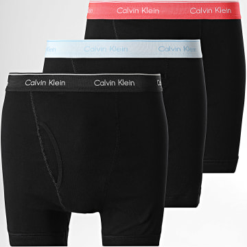 Calvin Klein - Lot De 3 Boxers NB4003 Noir Bleu Clair Rouge