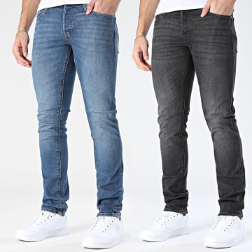 Jack And Jones - Pack de 2 Calças Jeans Slim Glenn Original Preto Azul Denim