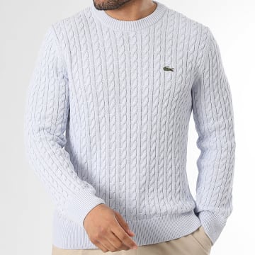 Lacoste - Jersey Punto Regular Fit Logo Bordado Cocodrilo Azul Claro