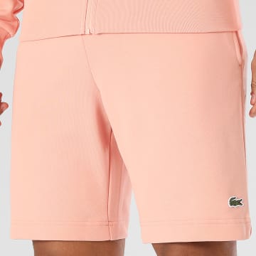 Lacoste - Short Jogging Logo Brodé Crocodile Saumon