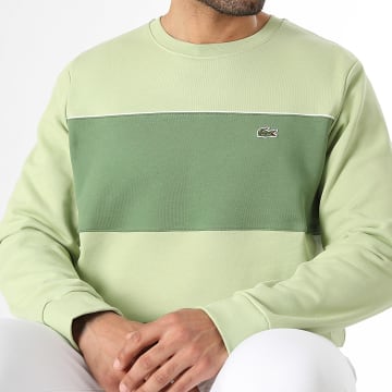 Lacoste - Sweat Crewneck Classic Fit Logo Brodé Crocodile Vert
