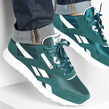 Reebok - Zapatillas Classic Nylon 100245056 Verde Blanco