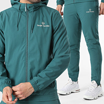 Sergio Tacchini - Ensemble De Survetement Carson Ripstop 41510 41371 Vert Foncé