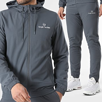 Sergio Tacchini - Ensemble De Survetement Carson Ripstop 41510 41371 Gris Anthracite