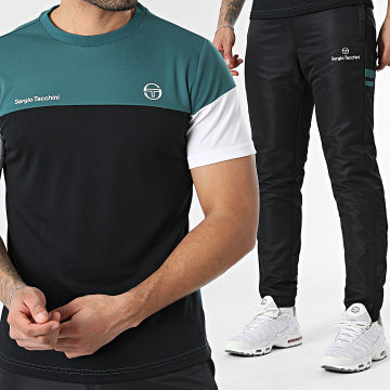Sergio Tacchini - Ensemble Tee Shirt Et Jogging Prave Termoli 40845 41559 Noir Vert