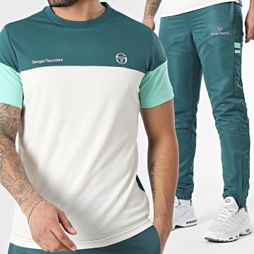 Sergio Tacchini - Ensemble Tee Shirt Et Jogging Prave Termoli 40845 41559 Vert Blanc