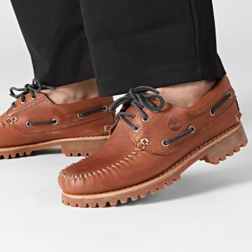 Timberland - Calzado Authentic Boat A2PDQ Rust Piel Grano Completo Gris Oscuro