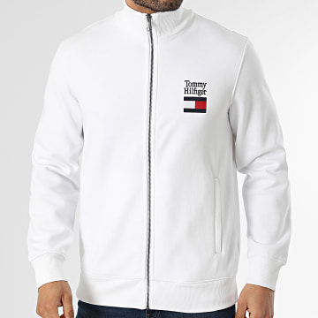 Tommy Hilfiger - Veste Zippée Embroidery Flag 2466 Blanc
