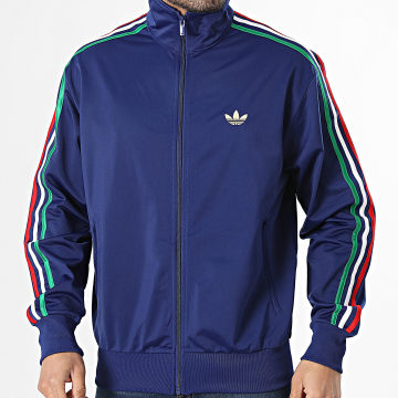 Adidas Originals - Veste Zippée A Bandes Firebird KD3846 Bleu Marine