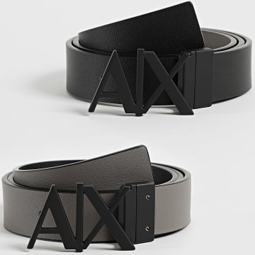Armani Exchange - Reversible Belt 951017 CC505 Black Anthracite Grey