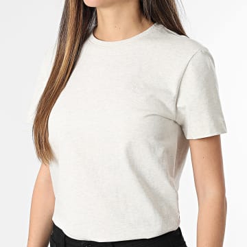 Calvin Klein - Tee Shirt Femme LV047B224G Beige Clair Chiné